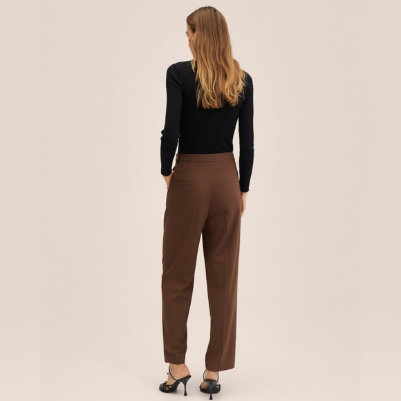 MANGO High-waisted straight pants - Picture 5 of 5